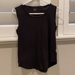 madewell black muscle tank